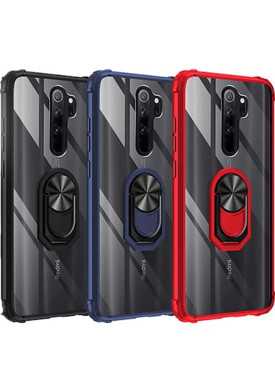 Xiaomi Redmi Note 8 Pro Kilif Standli Yüzüklü Mola Silikon Kapak 392711799