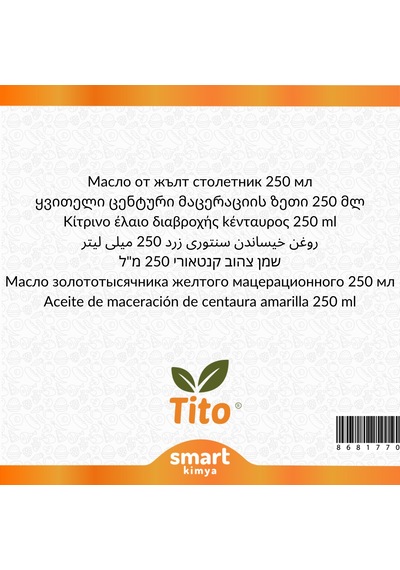 Sarı Kantaron Maserasyon Yağı Hypericum Perforatum 250 Ml