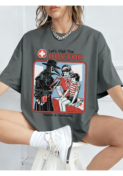 Noıssey Urban Pop Graphic Kadın Tişört Koleksiyonukod 5588 Füme