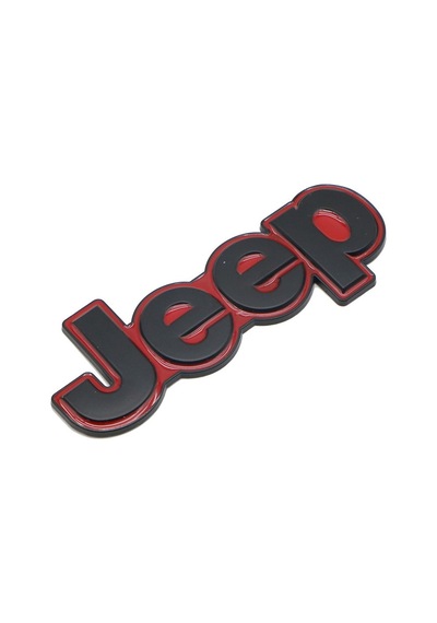 Jeep Bagaj / Kaput Yazı Logo Siyah Kırmızı Gölgeli Metal Hood Tru