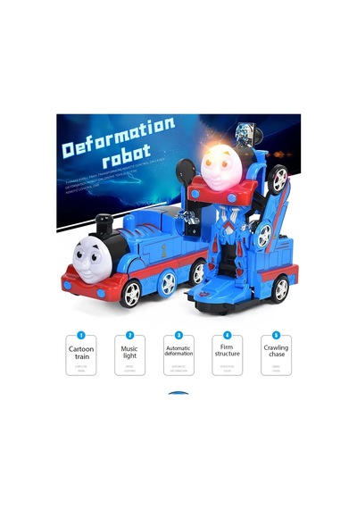 Thomas Tren Çarpınca 360 Dönen Müzikli Hareketli Robot Oyuncak Tren