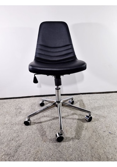 Bintaşmobilya Siyah Deri Rahat Ofis Toplantı Sandalyesi