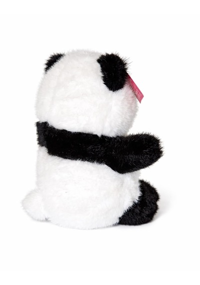 25cm Panda Pofuduk Pelüş Beyaz - Siyah
