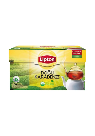 Lipton Doğu Karadeniz Demlik Süzen Poşet Bergamot Aromalı Siyah Çay 100'lü Paket