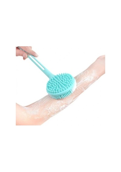 Çift Taraflı Silikon Uzun Saplı Banyo Fırçası Renkli