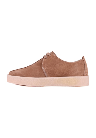 Shoetyle - Vizon Hakiki Süet Bağcıklı Erkek Günlük Ayakkabı 666-21-1246 Vizon