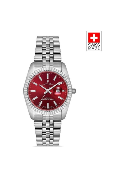 Inspıratıon Jwl04124 Sellita Sw100, 25 Jewels Otomatik Mekanizmalı, Swiss Made Kadın Kol Saati Gümüş