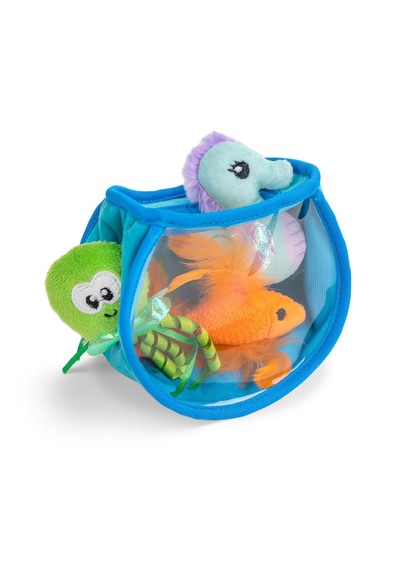 Petstages Hide Seek Fish Bowl Blue Catnipli Kedi Oyuncağı Peluş