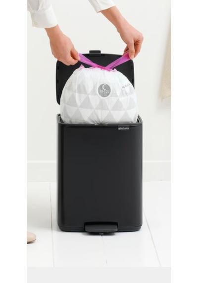 Brb-871075523800-bra 238000-001-01-bo Matt Black Pedallı Çöp Kutusu 12l Mat Siyah