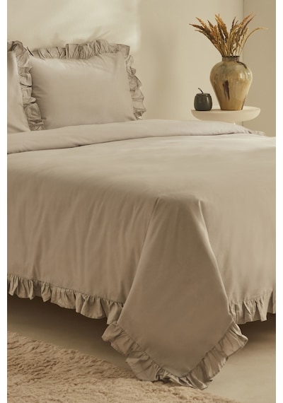 Karaca Home Pure %100 Pamuk Çift Kişilik Nevresim Takımı Açık Gri