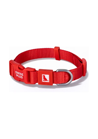 Swissplus Urban Paws Köpek Tasması Crimson Red Ayarlanabilir, Dayanıklı, Hafif-25mm Kırmızı