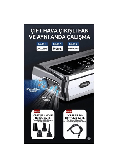 2026 Model 30000mah 5000a Akü Takviye & Lastik Şişirme Pompası