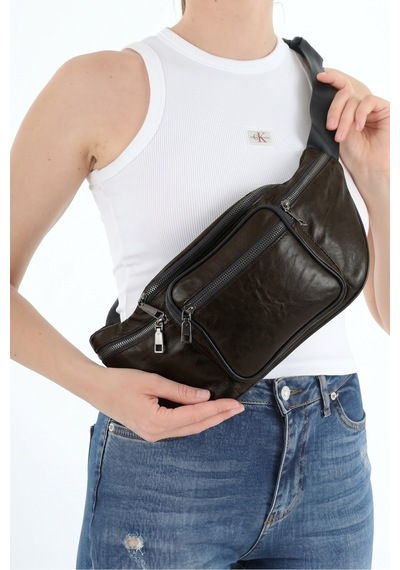 Nahitatyana Unisex Acıkahve Çok Cepli Hakiki Deri Freebag Bel Çantası Ve Omuz Çantası Acıkahverengi - 121763658 Acıkahverengi