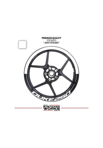 Ktm Duke 250 Jant Şeridi Yarım Jant Kaplama & Duke 250 Yazı Sticker Seti 30843801