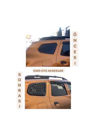 Dacia Duster 2018 Metal Kelebek Cam Koruma 2 Parça