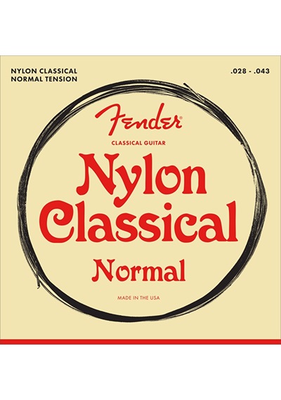 Fender 0730100400 100 Serisi Klasik Gitar Teli 28-43 Gümüş Kaplama Sarım Ve Şeffaf Naylon Tizler Başlangıç Ve Öğrenci İçin İdeal