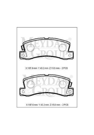 Toyota Corolla Verso Hb 02/07 Arka Fren Balatası Di Sk 107,6x43,2x15 Daıwa