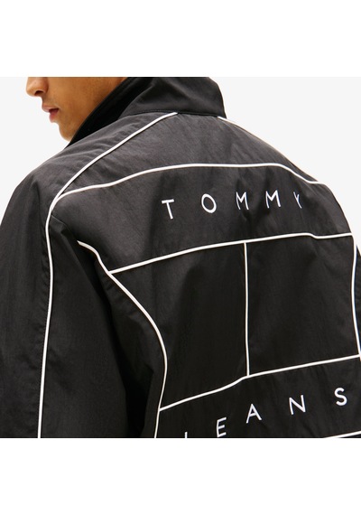 Tommy Hilfiger Jeans Piping Detail Flag Erkek Siyah Ceket Dm0dm22297