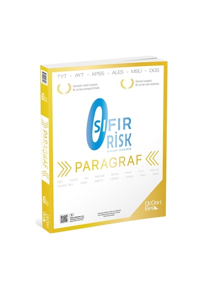 Üçdörtbeş - Paragraf Tyt Ayt Kpss Ales Dgs Msü Sıfır Risk Soru Bankası