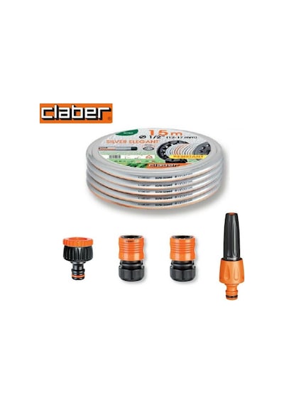 Claber 8845 Silver Elegant Kit Sulama Ve Hortum Seti 15 Mt 1/2