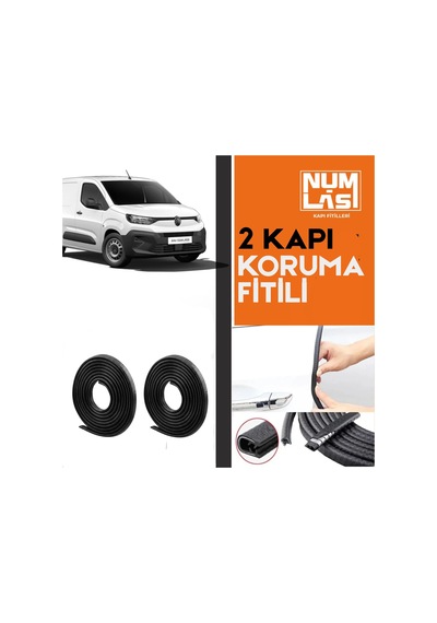 Citroen Berlingo Panelvan 2019-2025 İki Kapı Koruma Fitili Siyah Renk Numlas-a Kalite-nm2687