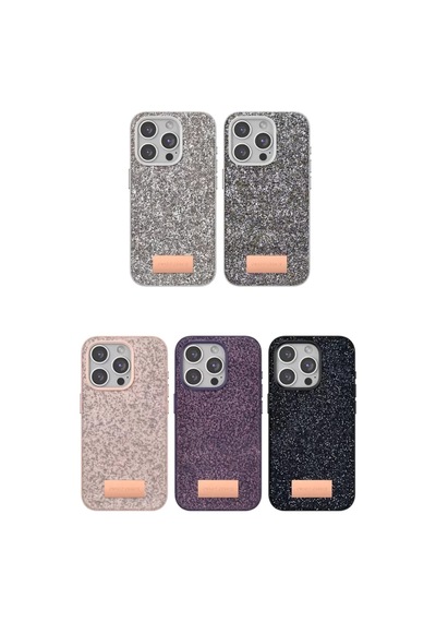 Znv Zenvia Mey İthalat iPhone Uyumlu 14 Bright Simli Kapak - Derin Mor Znv2025 Cmn Diğer