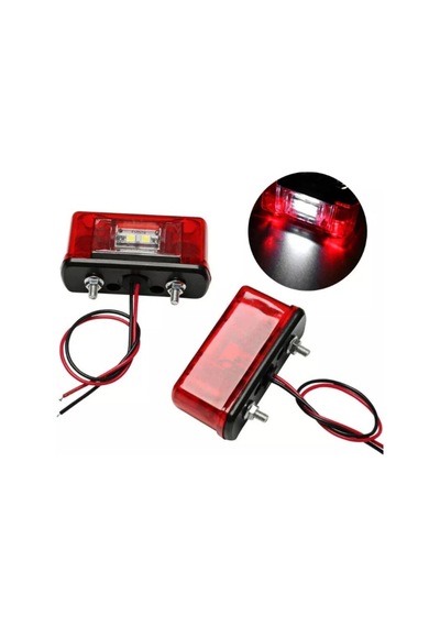 Ahmet Otomotiv 2 Adet Ledli Plaka Lambası Universal 12v-24v Takım Sağ Sol