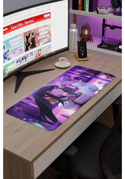 Va-11 Hall-a Kaymaz Dikişli Kauçuk Oyuncu Mousepad V4 - 70x30 Xl Gaming Mouse Pad Fare Altlığı