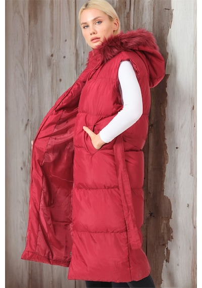 Z6744 Dewberry Bayan Yelek-açık Bordo Açık Bordo