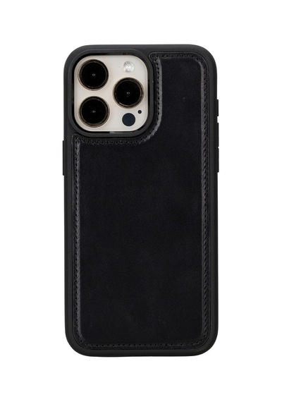 Apple Uyumlu   iPhone 15 Pro Max Deri Cüzdanlı Kılıf   Mwwn Rst1 Siyah