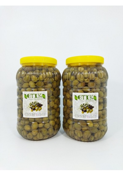Etik Yerli Ürünler Gemlik Cinsi Küçük Boy Kırma Tatlanmış Zeytin 2 x 3 KG