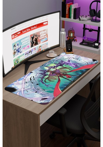 Beidou Genshin Impact Anime Gacha V1 - 90x40 Xxl Gaming Mouse Pad Fare Altlığı