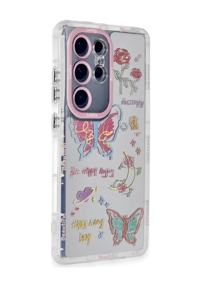 Samsung Galaxy Uyumlu   S23 Ultra Kılıf Reflexion Desenli Kapak - Desen 8 -