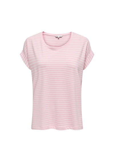 Jack & Jones Only Kadın 15206243 Onlmoster Strıpe S/s O-neck Top Jrs Noos Pembe
