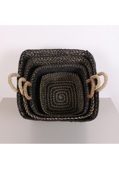 Karadeniz Muz Lif El Yapımı Yuvarlak Büyük Sepet 35x35x20 Cm