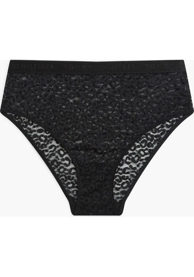 Tommy Hilfiger Kadın Siyah Leopar Desenli Külot-15707
