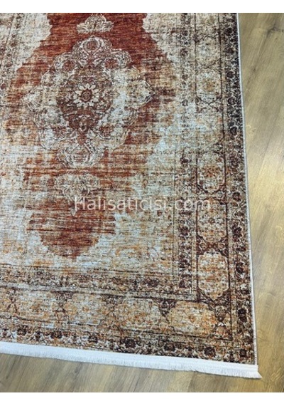 Salerno Çamaşır Makinesinde Yıkanabilir Kilim Halı Hs1005 Çok Renkli