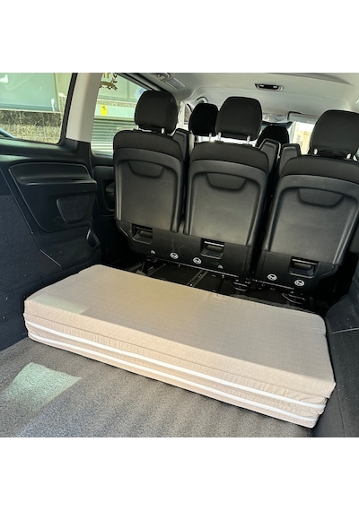 Araç Yatağı Sünger Katlanabilir Oto Yatağı Üniversal 120x180x6 Cm-tesla Ve Birçok Modele Uygun-krem