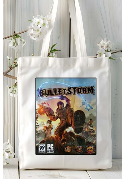 Art Hediye Bullet Storm Oyun Baskılı Omuz Çanta Kişiye Özel Model 1 Çok Renkli