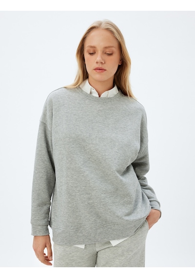 Koton Basic Sweatshirt Bisiklet Yaka Uzun Kollu Rahat Kalıp Gri 5sak10053ek Gri Koton Basic Sweatshirt Bisiklet Yaka Uzun Kollu Rahat Kalıp Gri 5sak10053ek Gri