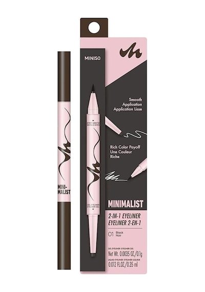 Miniso Minimalist Serisi Çift Taraflı Eyeliner 01 Siyah , 2017454212109 0