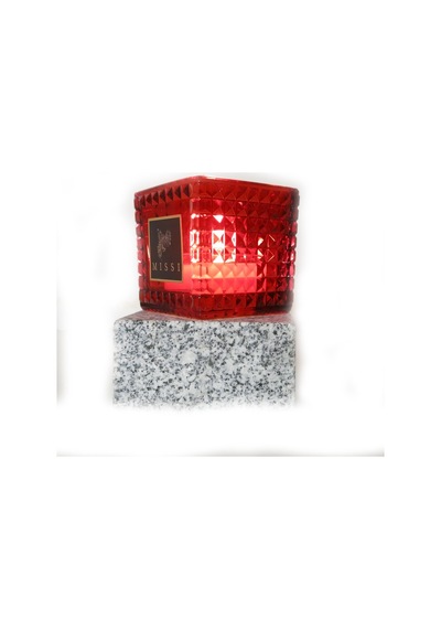 Yılbaşı Kırmızı Kristal Kare Cam Mumluk Ve Tealight Seti