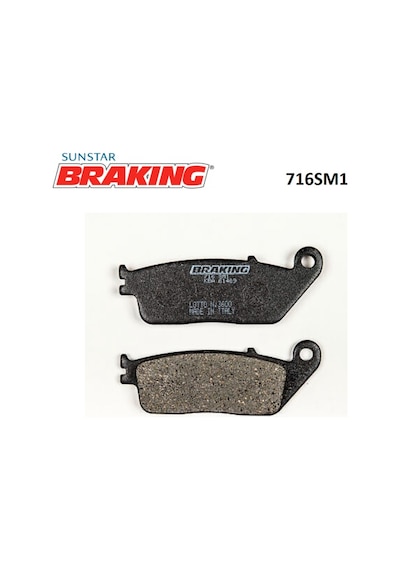 Braking 716sm1 2013-2016 Kawasaki Z 800 E Abs Siz Uyumlu Ön Fren Balatası Yarı Metalik Balata 26792073