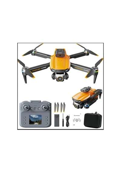 Çift Kamera Ve Bataryalı Drone Ekranlı Uzaktan Kumanda App Destekli Quadcopter Tek Tuş İniş Kalkış