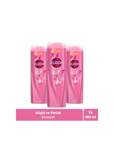 Elidor Güçlü ve Parlak Superblend Saç Bakım Şampuanı 3 x 400 ML