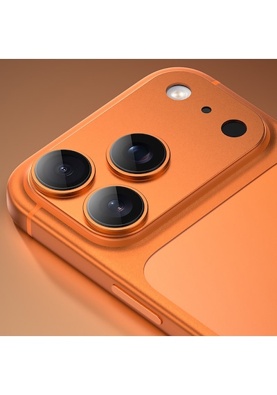 Apple Uyumlu   iPhone 17 Pro Max Benks Glass Warrior Anti Reflective Metal Kamera Lens Koruyucu Turuncu