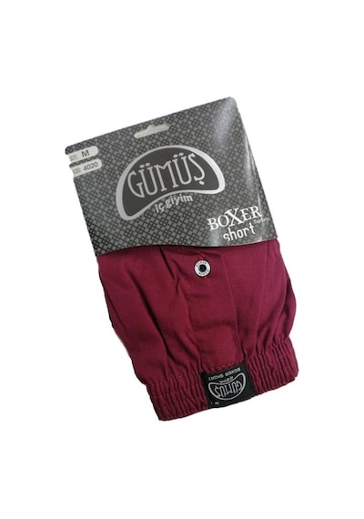 Gümüş Erkek Penye Boxer Düz Renkler Pamuklu Erkek Boxer