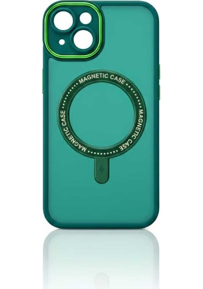 Apple Uyumlu iPhone 13 / 14  Magsafe Kılıf Modeli Yeşil