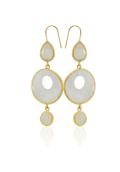 Kadir Jewellery 22 Ayar Altın Kaplama Kadın Sallantılı Küpe -el İşçiliği Ve Hipoalerjenik Küpe Beyaz 24457159