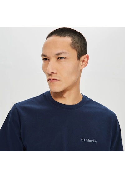 Columbia Cs0282 Csc M Basic Sm Logo Brushed Ss Tee Erkek T-shirt Lacivert